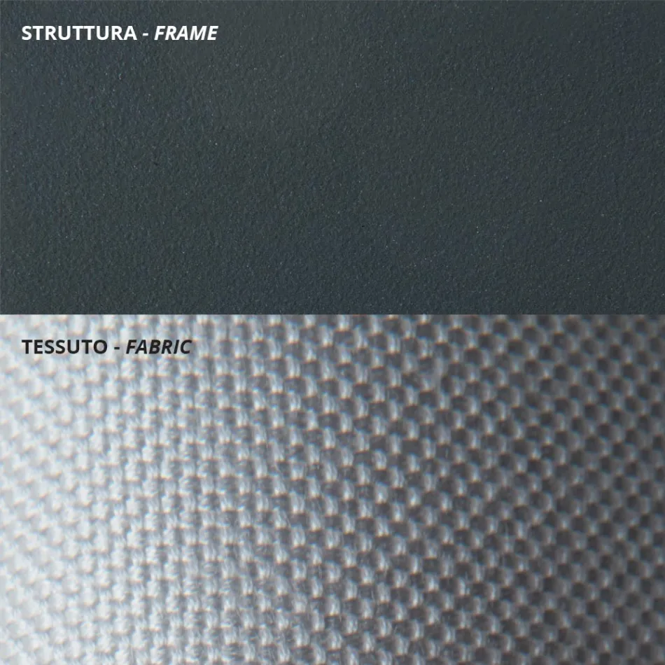 Sillón de jardín bajo en acero galvanizado con reposabrazos Made in Italy - Selvaggia Viadurini