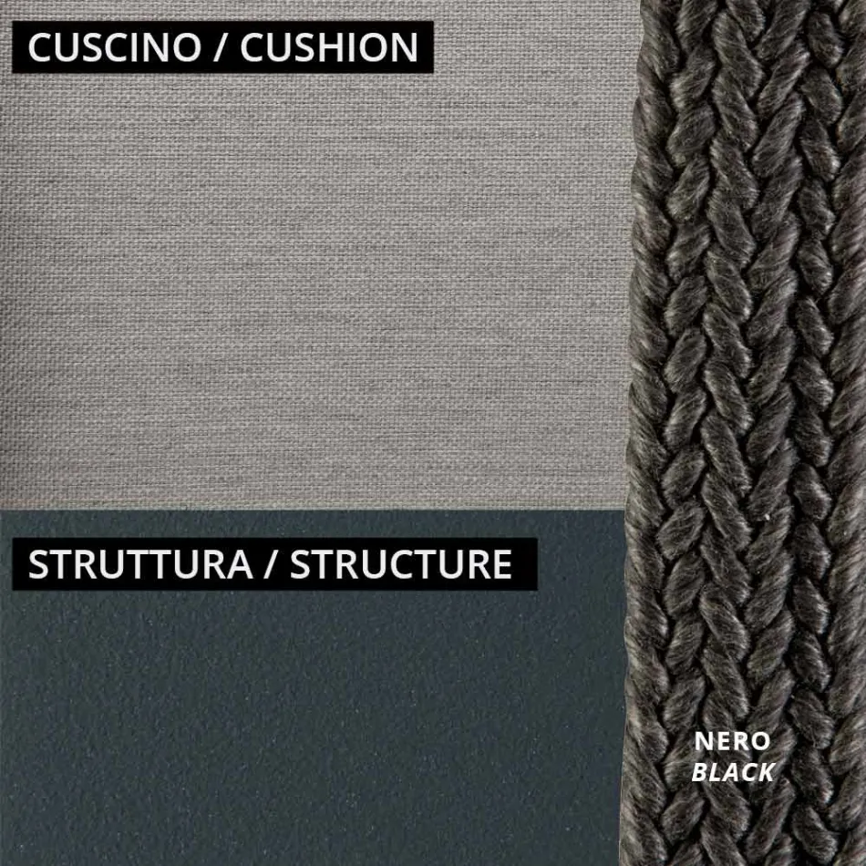 Sillón de Jardín Bajo con Cojín Incluido Made in Italy - Prato Viadurini