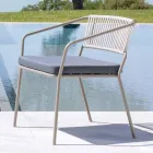 Sillón de Jardín Bajo con Cojín Incluido Made in Italy - Prato Viadurini