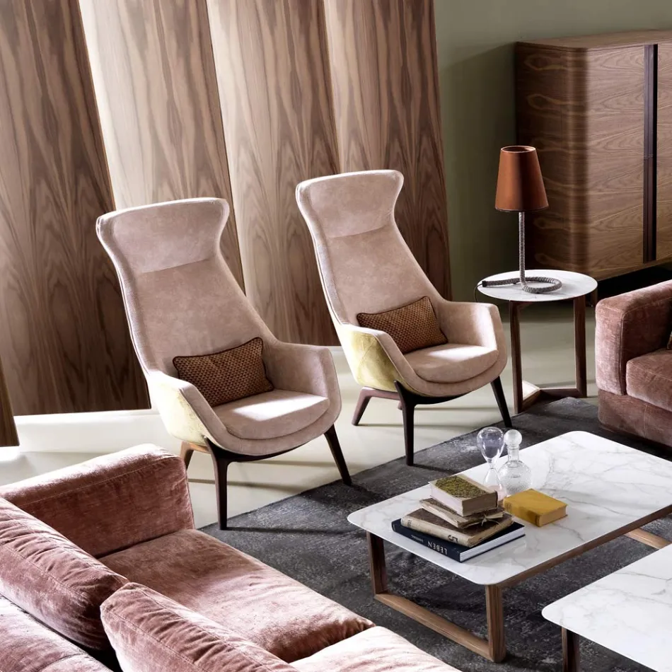 Sillón Bergerie en tejido de diseño Grilli Wilde hecho en Italia Viadurini