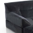 Sillón Ethnic Lounge Chaise Longue en terciopelo gris - Germana Viadurini