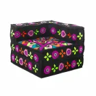 Sillón Chaise Longue de diseño étnico en algodón patchwork, para sala de estar - Fibra Viadurini