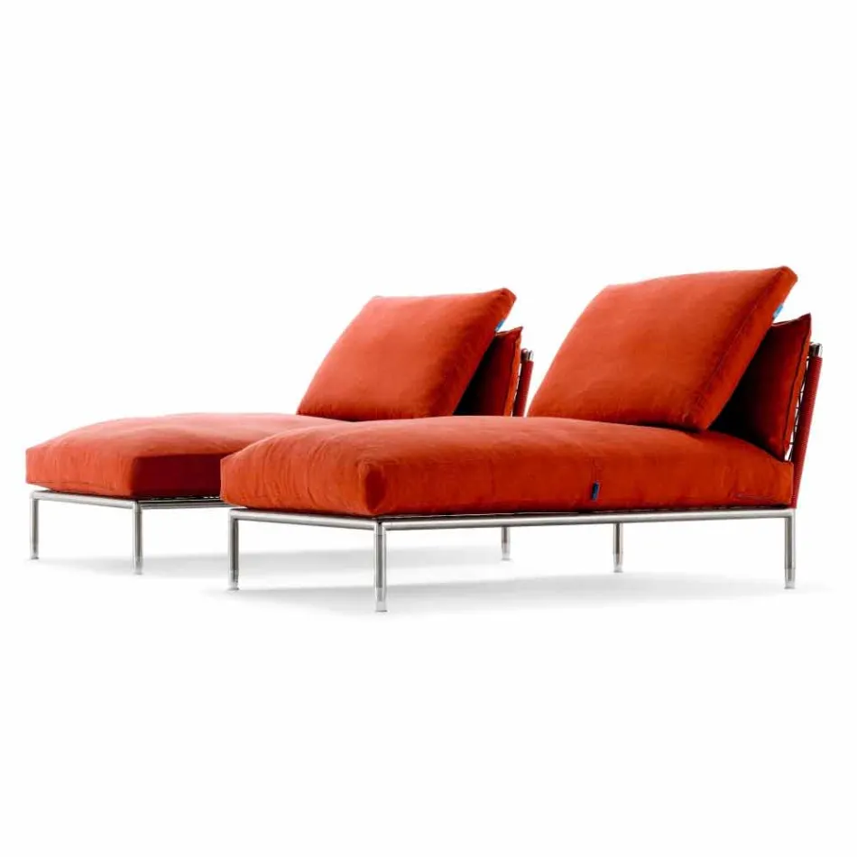 Sillón Chaise Longue de diseño moderno para jardín Made in Italy - Ontario1 Viadurini