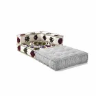 Sillón Chaise Longue de algodón patchwork para salón de diseño étnico - Fibra Viadurini