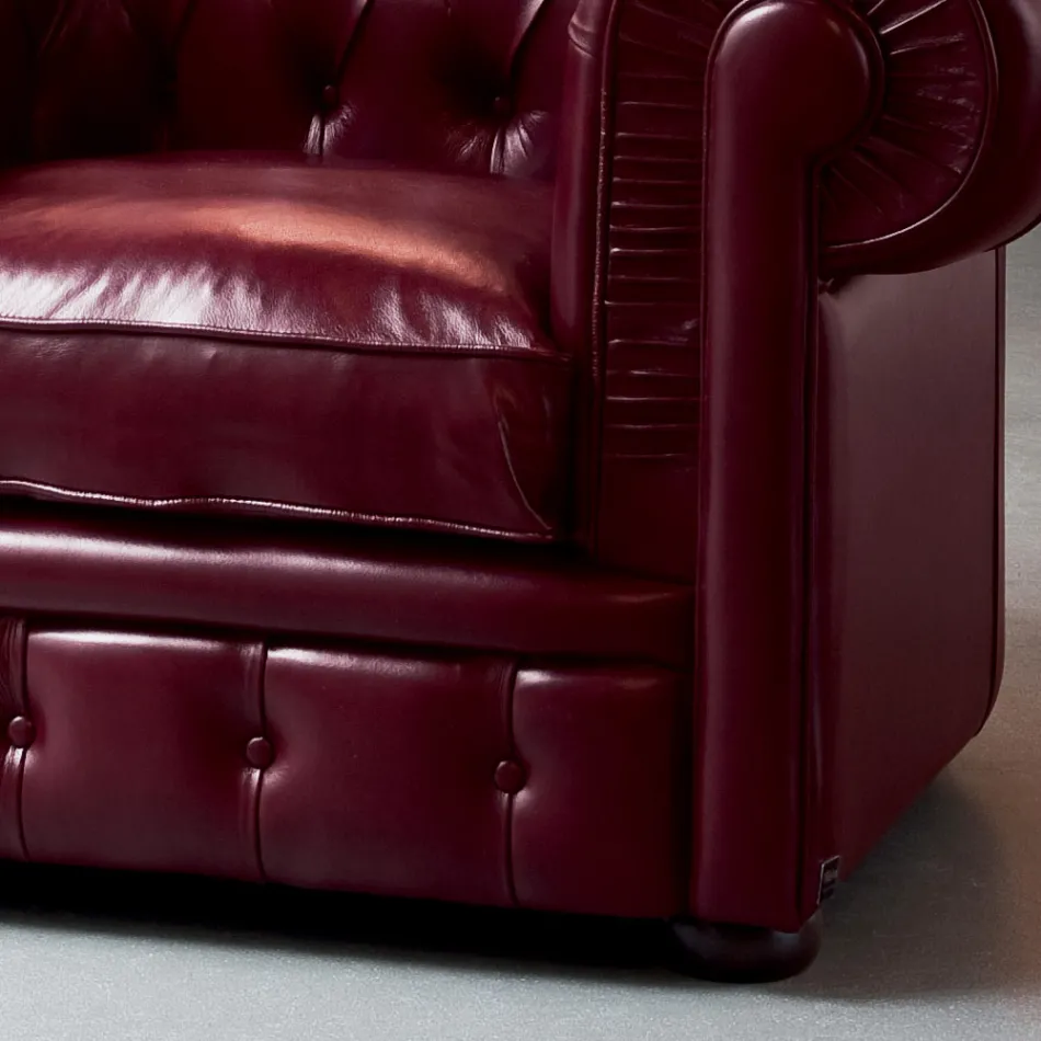 Sillón Clásico con Pies en Forma de Cebolla en Madera de Haya Made in Italy - Spassoso Viadurini