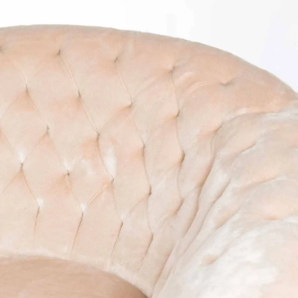 sillón acolchado a máquina de piel sintética Balma Viadurini