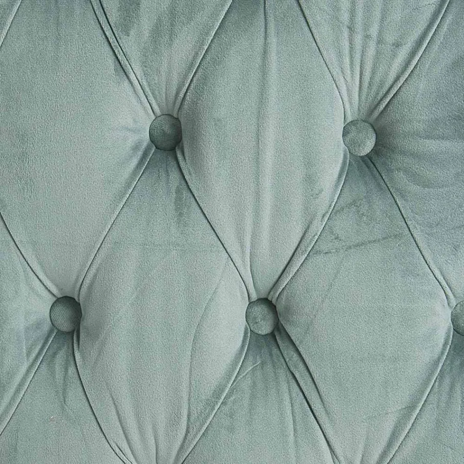 Sillón clásico tapizado en madera con efecto terciopelo Homemotion - Nichy Viadurini