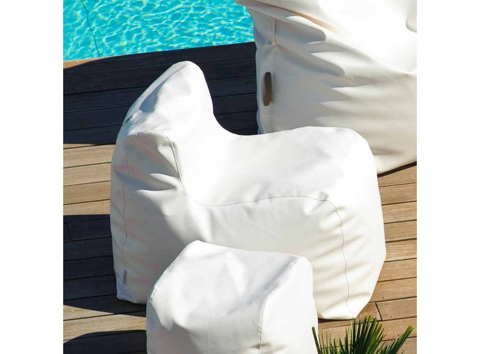 Sillón Diseño Nube en imitación de cuero blanco Trona náutica Viadurini