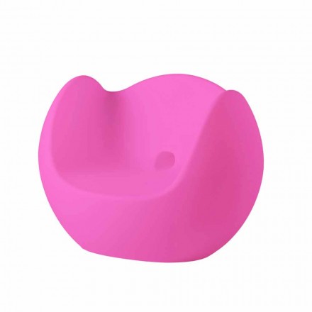 Sillón mecedora redondo brillante Slide Blos hecho en Italia Viadurini