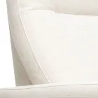 Sillón con base giratoria de acero y reposapiés Made in Italy - Valentina Viadurini
