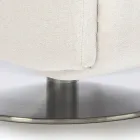 Sillón con base giratoria de acero y reposapiés Made in Italy - Valentina Viadurini