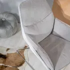 Sillón con base de metal, estructura de polipropileno y cojines de tela - Tablet Viadurini