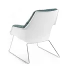 Sillón con base de metal, estructura de polipropileno y cojines de tela - Tablet Viadurini