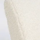 Sillón con reposabrazos en madera de caucho y asiento efecto lana - Patrizia Viadurini