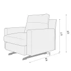 Sillón con cojín de asiento acolchado en pluma y poliéster Made in Italy - Malizioso Viadurini