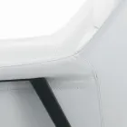 Sillón con estructura de acero negro y asiento de ecopiel Made in Italy - Modena Viadurini