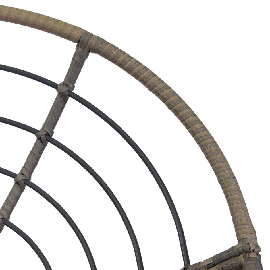 Sillón con Estructura de Aluminio Revestido de Polyrattan y Mesa de Centro - Puntina Viadurini