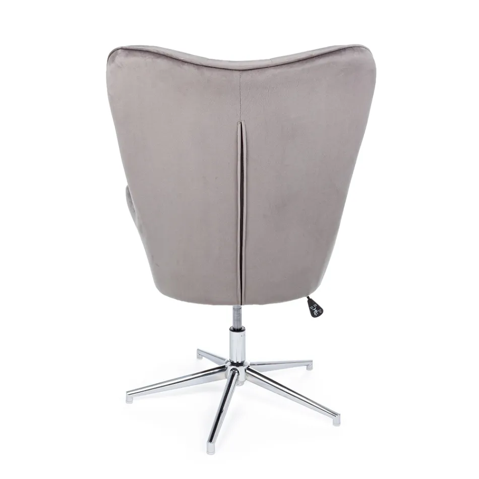 Sillón con estructura ajustable en acero cromado y terciopelo - Giulia Viadurini