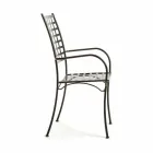 Sillón de metal apilable para exterior Hecho en Italia, 4 piezas - Pira Viadurini