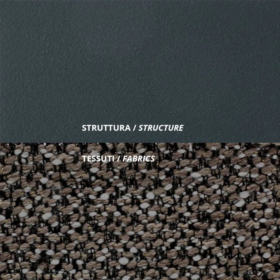 Sillón de exterior en acero y polipropileno Made in Italy - Astrid Viadurini