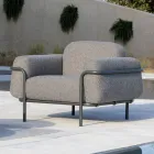 Sillón de exterior en acero y polipropileno Made in Italy - Astrid Viadurini