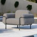 Sillón de exterior en acero y polipropileno Made in Italy - Astrid