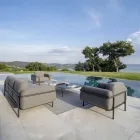 Sillón de exterior en acero y polipropileno Made in Italy - Astrid Viadurini