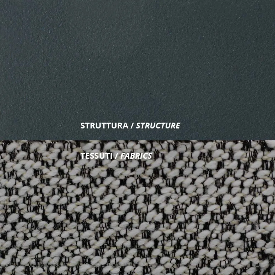 Sillón de exterior en acero y polipropileno Made in Italy - Astrid Viadurini