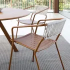 Sillón de exterior en acero galvanizado apilable Made in Italy 2 piezas - Vesna Viadurini