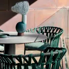 Sillón de exterior en cuerda, tela y aluminio - Emma Cross by Varaschin Viadurini