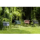 Sillón de exterior en cuerda, tela y aluminio - Emma Cross by Varaschin Viadurini