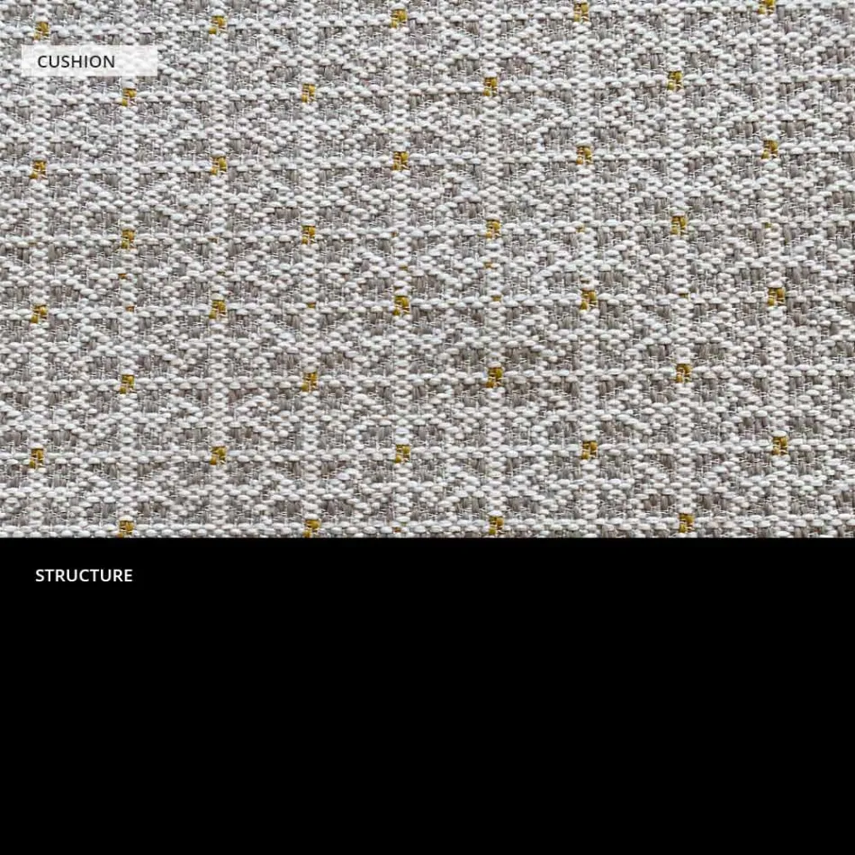 Sillón de metal para exterior con cojín de lujo Made in Italy - Karol Viadurini