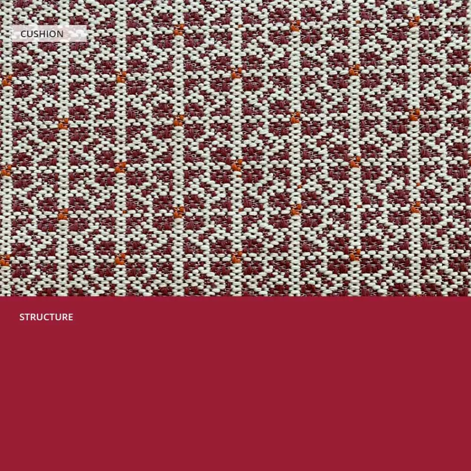 Sillón de metal para exterior con cojín de lujo Made in Italy - Karol Viadurini