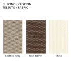 Sillón de exterior en polietileno con cojín de tela Made in Italy - Belida Viadurini