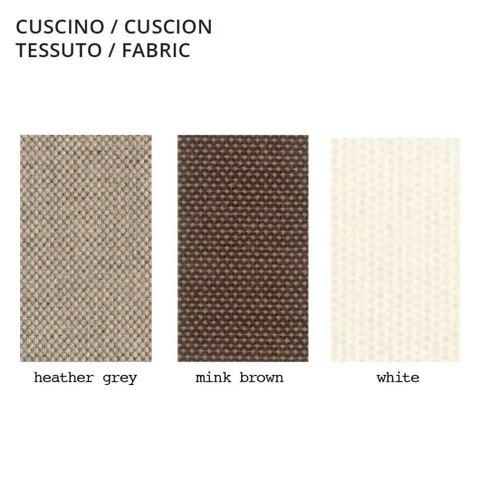 Sillón de exterior en polietileno con cojín de tela Made in Italy - Belida Viadurini