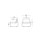 Sillón de exterior en polietileno con cojín de tela Made in Italy - Belida Viadurini