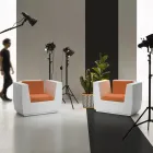 Sillón de exterior en polietileno con cojín Made in Italy - Chiabotto Viadurini