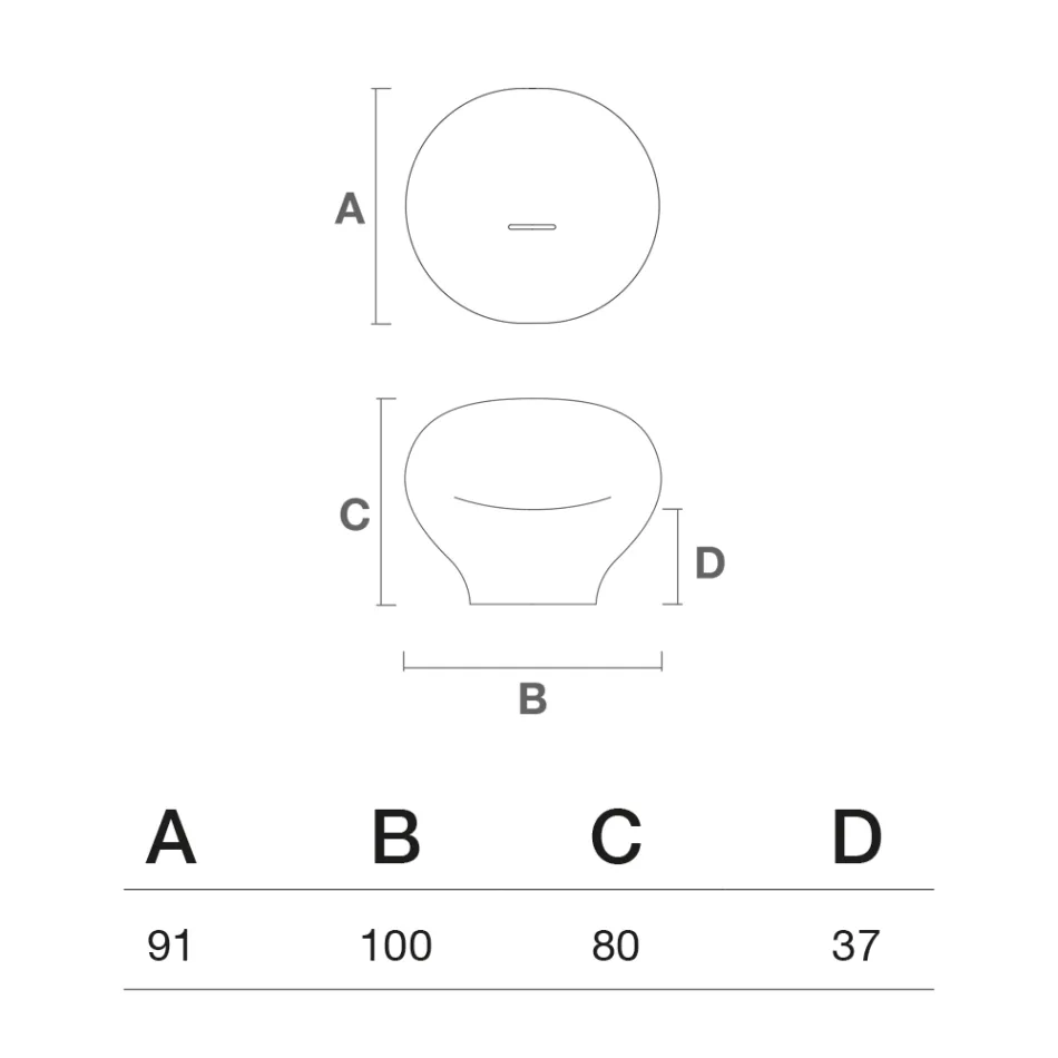 Sillón de exterior de polietileno disponible en varios colores - Toalla Viadurini