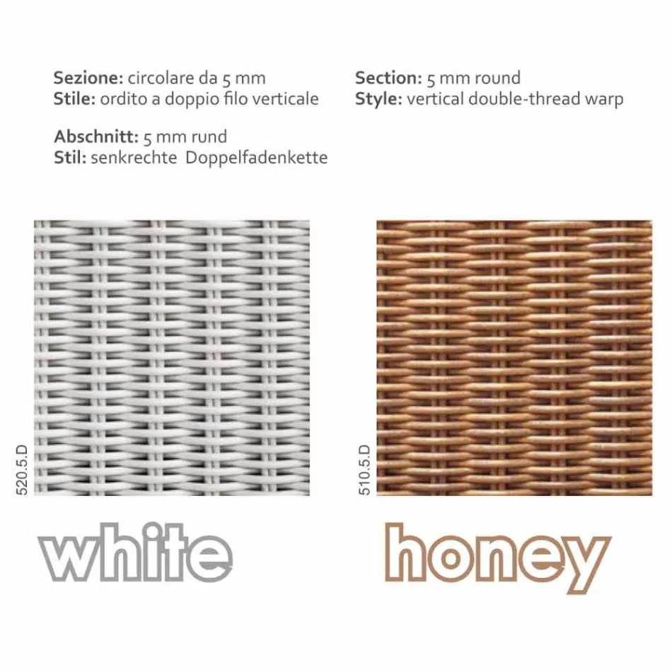 Polietileno sillón al aire libre tejidas a mano Naomi Viadurini