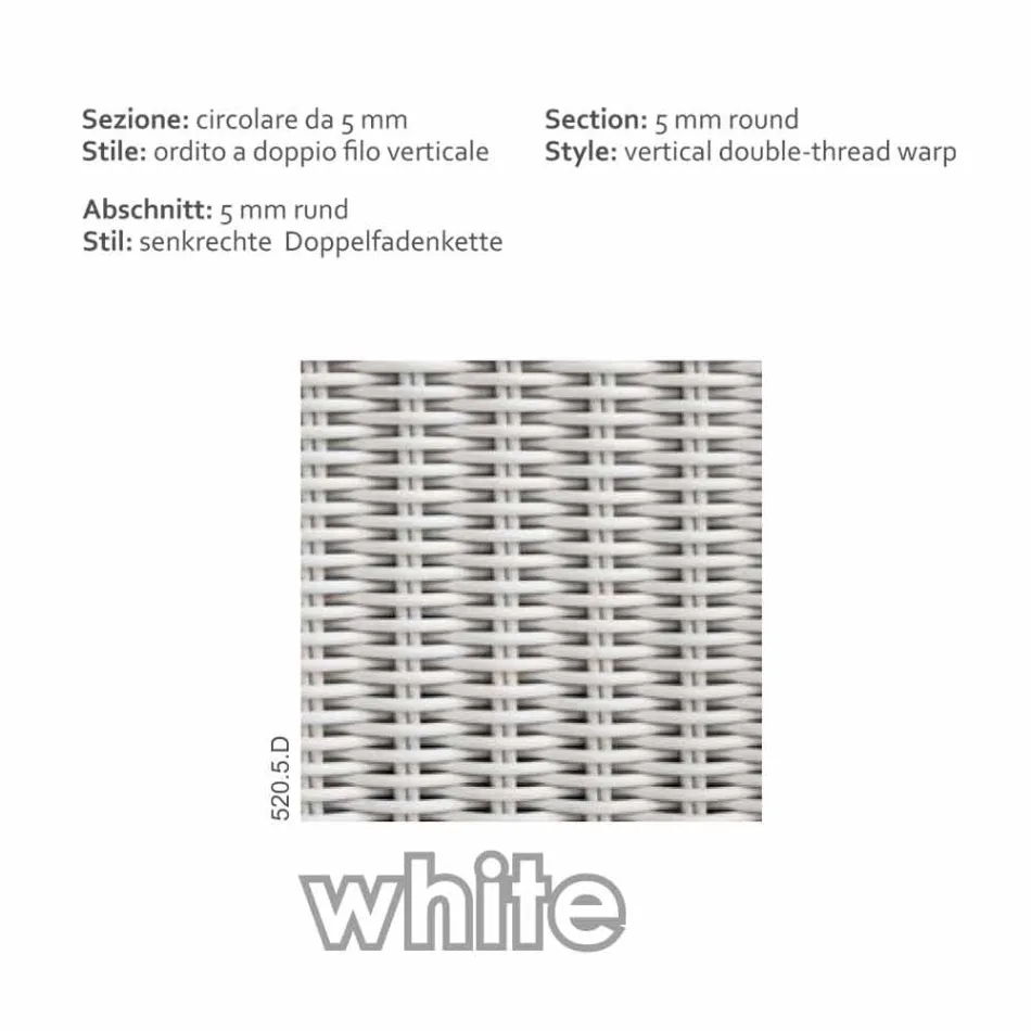 Polietileno sillón al aire libre tejidas a mano Naomi Viadurini