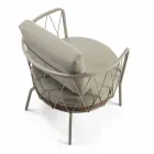 Sillón de exterior moderno en metal pintado y tela Made in Italy - Olma Viadurini
