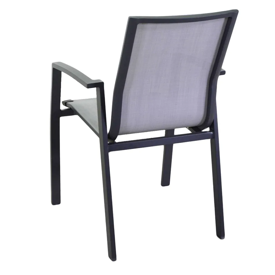 Sillón de exterior de aluminio y textilene - Mapa Viadurini