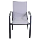 Sillón de exterior de aluminio y textilene - Mapa Viadurini