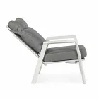 Sillón de exterior reclinable en tela y aluminio, 2 piezas - Nathy Viadurini