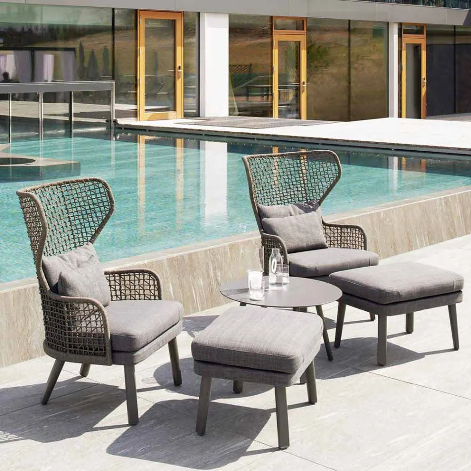 Varaschin Emma sillón al aire libre tapizado de diseño moderno Viadurini