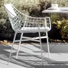Sillón exterior de verano Varaschin Design set en acero blanco Viadurini