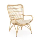 Sillón de Jardín con Reposapiés y Tejido de Fibra Sintética - Matter Viadurini