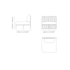 Sillón de jardín con asiento de tela y estructura de aluminio Made in Italy - Juliediv Viadurini