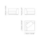 Sillón de jardín con estructura de esquina derecha Made in Italy - Rubik Viadurini