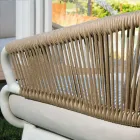 Silla de jardín con estructura de aluminio y cuerdas con cojines - Carpa Viadurini